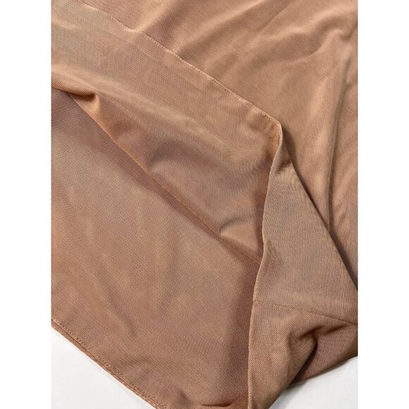 Bronx and Banco Mini Dress One-Shoulder Beige Semi-Sheer – Size 8 – Cocktail - Picture 3 of 9